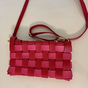 Anthropologie woven clutch/shoulder drop purse